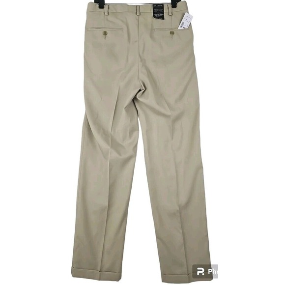 Jos. A. Bank~Mens 32×32~Khaki Traveler Chinos Cuffed Pants Wrinkle Resistant NWT - Picture 3 of 9